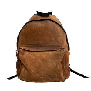 Eastpak Vintage 80’s 90’s Brown Suede Leather USA Made Backpack